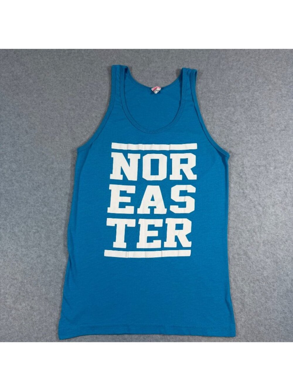 Nor'Easter Women's XS Blue USA Neon Graphic Sleeveless Tank Top